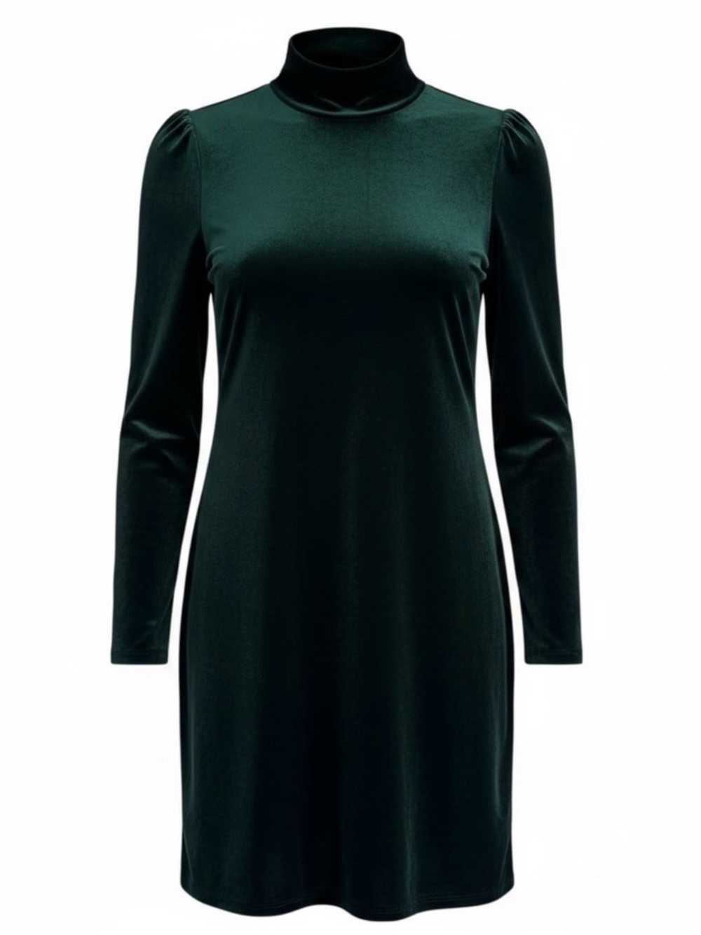 Jessica Howard Vintage Emerald Velvet Mock Neck Green Holiday Christmas Dress 10